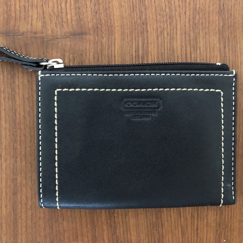 Coach Leather Black Mini-Wallet/Coin purse